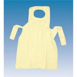 Cheap Stationery Supply of Premium Disposable Polythene Aprons on the Roll 17 Micron 27 x 46 inch (Yellow) Roll of 200 BTB023 Office Statationery