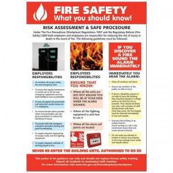 Cheap Stationery Supply of Stewart Superior HS105 Laminated Sign (420x595mm) - Fire Safety What You Should Know! HS105 Office Statationery