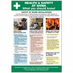 Stewart Superior HS106 Laminated Sign (420x595mm) - Health and Safety at Work What You Should Know! HS106