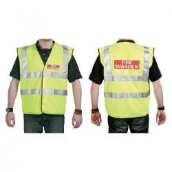 Cheap Stationery Supply of Fire Warden Vest High Visibility Yellow Vest Extra Large WG30106 257707 Office Statationery
