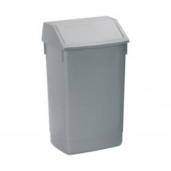Cheap Stationery Supply of Flip Top Bin Composite Plastic 60 Litres Metallic 266017 Office Statationery