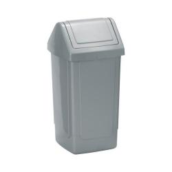 Cheap Stationery Supply of Swing Top Bin 40 Litres Metallic 266041 Office Statationery