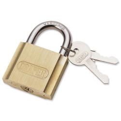 Cheap Stationery Supply of Draper Brass Cylinder Padlock Brass Body and Cylinder Plated Steel Shackle 2 Keys 25mm 60151 Office Statationery