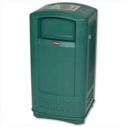 Cheap Stationery Supply of Rubbermaid Landmark (189.1 litre) Bin Durable Plastic with Ashtray Spring-loaded Doors (Green) 3965-58 Office Statationery