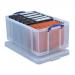 Really Useful Storage Box Plastic Lightweight Robust Stackable 64 Litre W440xD710xH310mm Clear Ref 64C