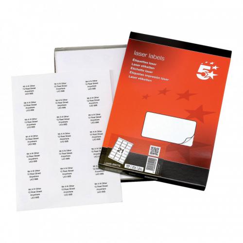5 Star Office Multipurpose Labels Laser Copier Inkjet 21 296778