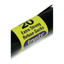 Cheap Stationery Supply of 2Work Black Medium Duty Extra Strong Refuse Sacks (Pack of 600) 2W81012 Office Statationery
