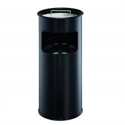Cheap Stationery Supply of Durable Ashtray Waste Bin with 1.5 Kilos of Silver Sand 17 Litres with 2 Litre Ashtray Black 3330/01 362879 Office Statationery