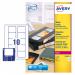 Avery Diskette Labels Laser 3.5 inch Disk 10 per Sheet 70x52mm White Ref L7666-25 [250 Labels] 369907