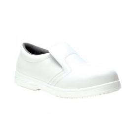 Portwest S2 Hygiene Slip-On Safety Shoes Self Cleaning Outsole White (Size 12) FW81SIZE12