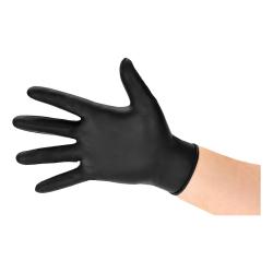 Cheap Stationery Supply of Nitrile Gloves Abrasion-resistance Rolled-cuff Medium Black Pack of 100 378548 Office Statationery