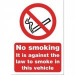 Stewart Superior SB014SAV Self-Adhesive Vinyl Sign (210x150mm) - No Smoking it is Against the Law to Smoke in This Vehicle SB014SAV