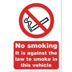 Cheap Stationery Supply of Stewart Superior SB014SAV Self-Adhesive Vinyl Sign (210x150mm) - No Smoking it is Against the Law to Smoke in This Vehicle SB014SAV Office Statationery