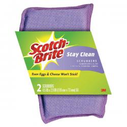 Cheap Stationery Supply of Scotch-Brite Stay Clean Non-Scratch Scrubber (Pack of 2) 202 3M96827 Office Statationery