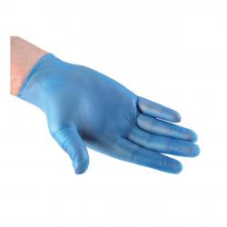 Cheap Stationery Supply of Disposable Gloves Vinyl Powder Free Medium Blue Pack of 100 4018330 Office Statationery