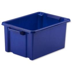 Cheap Stationery Supply of Strata Storemaster Midi Crate External W360xD270xH190mm 14.5 Litres Capacity (Blue) - Single HW44 BU Office Statationery