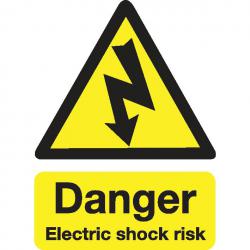 Cheap Stationery Supply of Stewart Superior Danger Electric Shock Risk Sign W150xH200mm Self-adhesive Vinyl KS002SAV 469311 Office Statationery