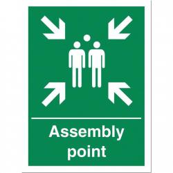 Cheap Stationery Supply of Stewart Superior Fire Assembly Point Sign W400xH600mm PVC KS009PVC 469599 Office Statationery