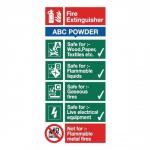 Stewart Superior FF092SAV Self-Adhesive Vinyl Sign (100x200mm) - ABC Powder Fire Extinguisher FF092SAV