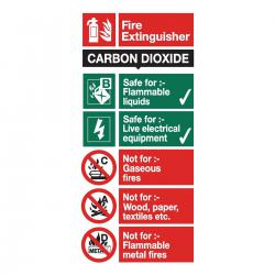 Cheap Stationery Supply of Stewart Superior CO2 Fire Extinguisher Safety Sign W100xH200mm Self-adhesive Vinyl FF093SAV 470639 Office Statationery