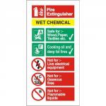 Stewart Superior FF100SAV Self Adhesive Vinyl Sign - Fire Extinguisher-Wet Chemical FF100SAV