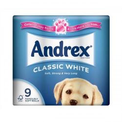 Cheap Stationery Supply of Andrex Toilet Rolls Classic Clean 2-Ply 124x103mm 200 Sheets White 1102055 Pack of 9 495704 Office Statationery