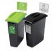 EcoSort Recycling System Midi Bin 60 Litre Capacity 275x590x635mm Grey Ref SPICEMIDGREY1