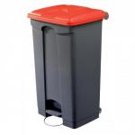 Straight EcoStep Recycling Bin 90 Litre (Red Lid/Grey Bin) SPICEECO90STEP1