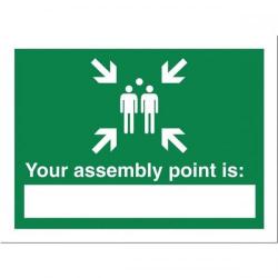 Cheap Stationery Supply of Stewart Superior SP076PP Self-Adhesive Semi-Rigid Write On Polyproylene Sign (200x150mm) - Your Fire Assembly Point Is SP076PP Office Statationery