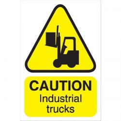 Cheap Stationery Supply of Stewart Superior FB032 Foamboard Sign (200x300mm) - Caution Industrial Trucks FB032 Office Statationery