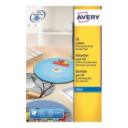 Avery CD/DVD Labels Laser 2 per Sheet Dia.117mm Full Face L7676-100