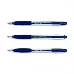 Cheap Stationery Supply of Bic Atlantis Stic Broad Cushion Grip Ballpoint Pen 1.2mm Tip 0.4mm Line (Blue) Pack of 12 Pens 837387 Office Statationery