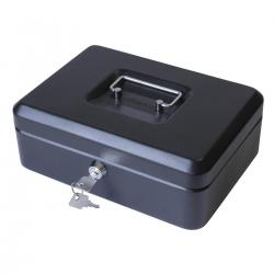 Cheap Stationery Supply of Cash Box with Lock & 2 Keys Removable Coin Tray 10 Inch W250xD180xH70mm Black 729115 Office Statationery