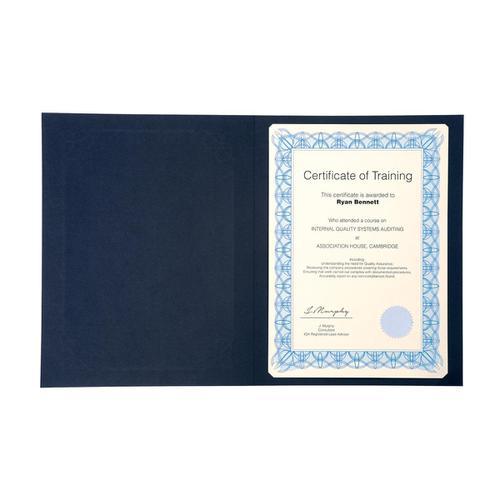 Certificate Covers Linen Finish Heavyweight Card 240g A4 A34286