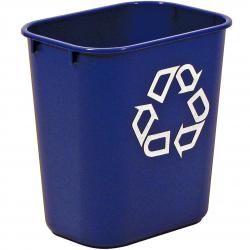 Cheap Stationery Supply of Rubbermaid Waste Basket Polyethylene Rectangular 26.6 Litres 365x260x380mm Blue FG295673BLUE 871339 Office Statationery