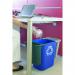 Rubbermaid Waste Basket Polyethylene Rectangular 26.6 Litres 365x260x380mm Blue Ref FG295673BLUE