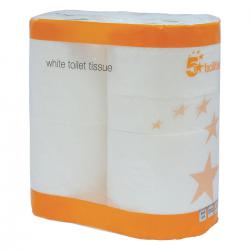 Cheap Stationery Supply of 5 Star Facilities Toilet Rolls 2-ply 102x92mm 4 Rolls of 200 Sheets Per Pack White Pack of 9 902061 Office Statationery