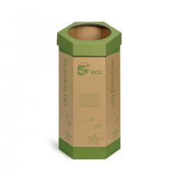 Cheap Stationery Supply of 5 Star Eco Recycling Bin for Paper 120 Litres Base of 355mm Height of 679mm Green/Brown Pack of 3 937711 Office Statationery