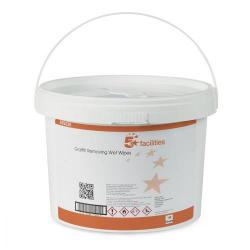 Cheap Stationery Supply of 5 Star Facilities Graffiti Removing Wet Wipes Alcohol-based Cleaner 28gsm 28x28cm (Tub of 150 Wipes) 939220 Office Statationery