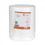 5 Star Facilities Low Lint Roll Multipurpose Solvent resistant 30x36cm White (Roll of  400 Sheets) 939274