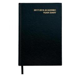 Cheap Stationery Supply of 5 Star Office (A5) 2017/2018 Academic Year Diary Week To View (Black) 939352 Office Statationery