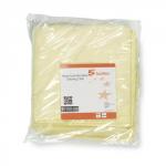 5 Star Facilities Microfibre Cloth Premium Reusable Edge Bonded W400xL400mm 250gsm Yellow (Pack of 5) 939575