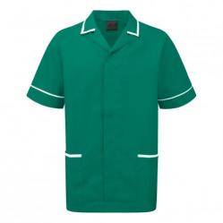 Cheap Stationery Supply of 5 Star Facilities Mens Nursing Tunic Concealed Zip Size Small (Bottle Green/White) 8500-S-BGWH Office Statationery