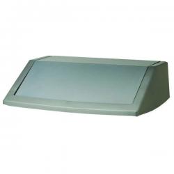 Cheap Stationery Supply of Addis 60 Litre Flip Top Bin Lid Metallic Grey 504895 AG11797 Office Statationery