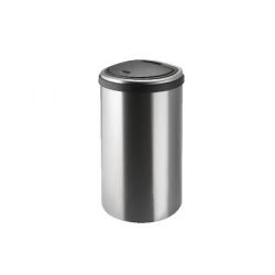 Cheap Stationery Supply of Addis 40 Litre Deluxe Stainless Steel D Shape Press Top Bin 513866 Office Statationery