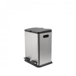 Cheap Stationery Supply of Addis Twin Compartment Recycling Pedal Bin 40 Litre Stainless Steel 514922 AG14802 Office Statationery