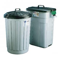 Cheap Stationery Supply of Addis Dustbin Round 90 Litre Grey With Black Lid AG813411 AG813411 Office Statationery