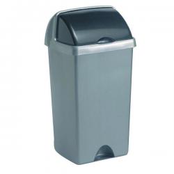 Cheap Stationery Supply of Addis Roll Top Bin 50 Litre Metallic AG813417 AG813417 Office Statationery
