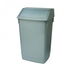Cheap Stationery Supply of Addis Fliptop Bin 60 Litre Metallic Grey (Heavy duty commerical quality) AG813418 AG813418 Office Statationery