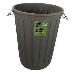 Cheap Stationery Supply of Addis Dustbin Base Round 90 Litre Grey B766Grey AG97662 Office Statationery